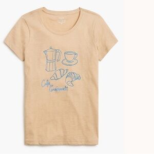 J Crew Short-sleeve café croissant
embroidered graphic tee collectors t shirt